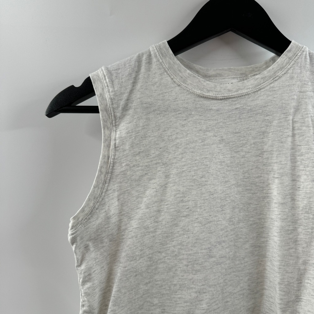Athleta Heathered Grey Workout Tank Top Women’s Size XXS 100% Cotton - Picture 2 of 6